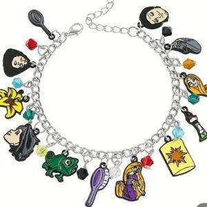 Rapunzel Silver Plated Charm Bracelet